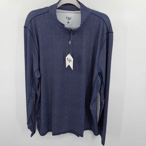 1764 Mens 1/4 Zip Golf Pullover Navy Lavender White Size Large New with tags